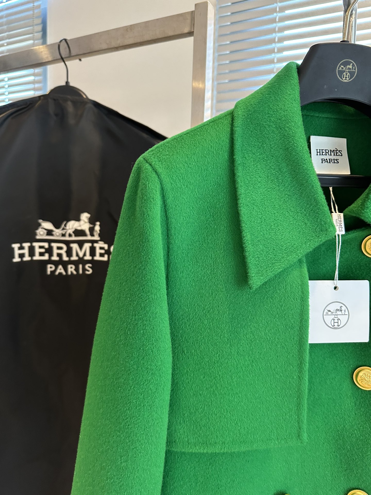エルメス「Hermès」Retro Seris カシミアのスリムコート