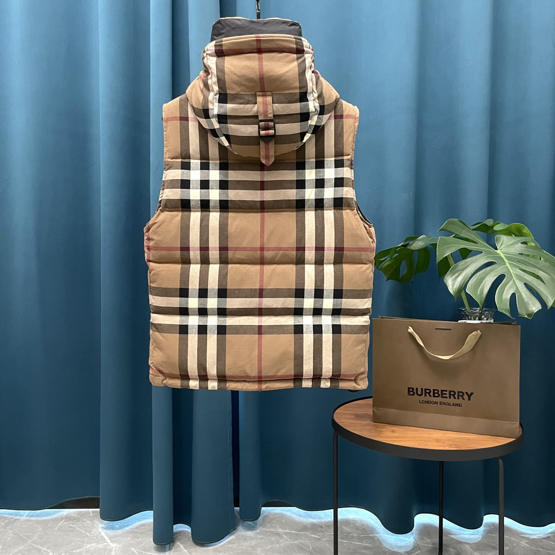 バーバリー「Burberry」秋冬フード付きダウンジャケット 男女兼用