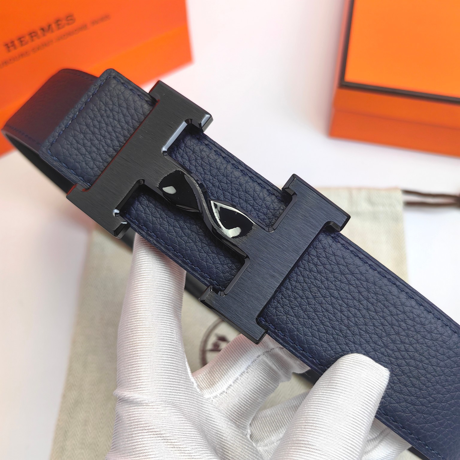 【限定入荷】Hermès フレンチ紳士ベルト「全長約 100cm」