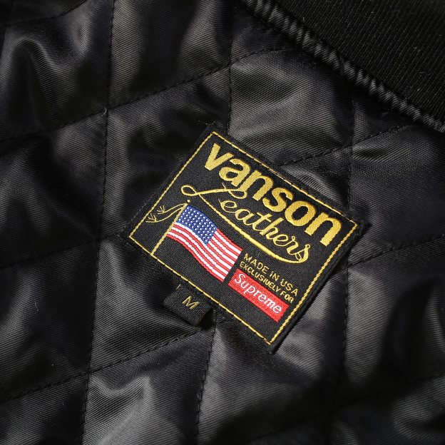 シュプリーム「Supreme x Vanson Leathers」コラボレーション レザージャケット