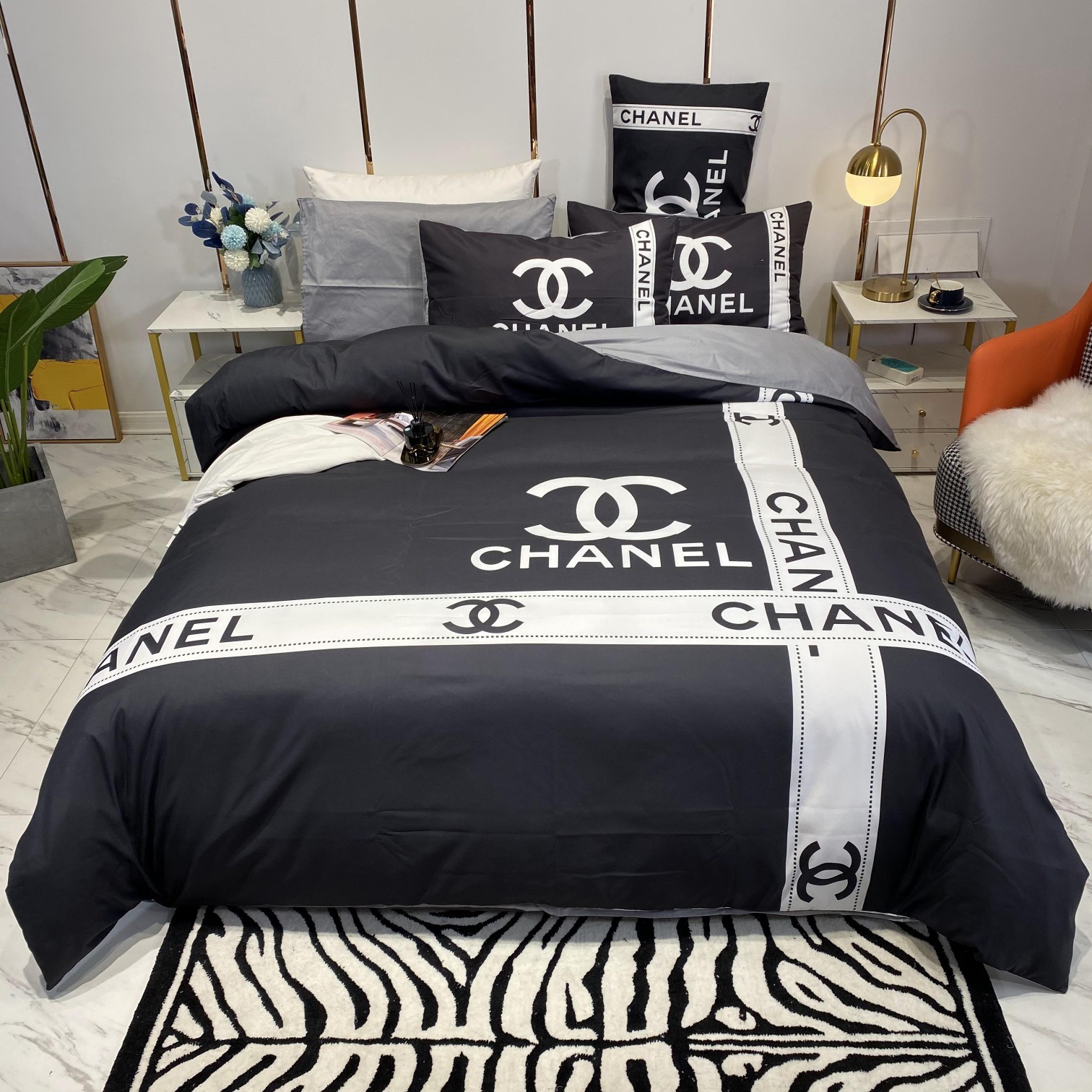 シャネル「Chanel」プレミアムコットン デジタルプリント 4点セット
