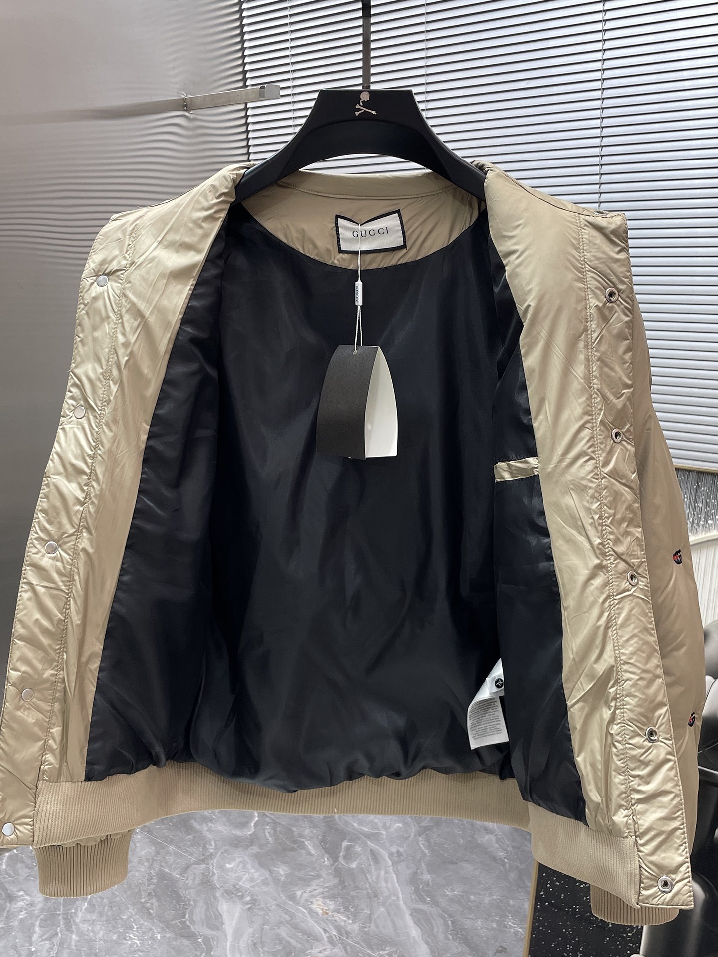 グッチ「Gucci」秋冬ラペル付きコットンジャケット