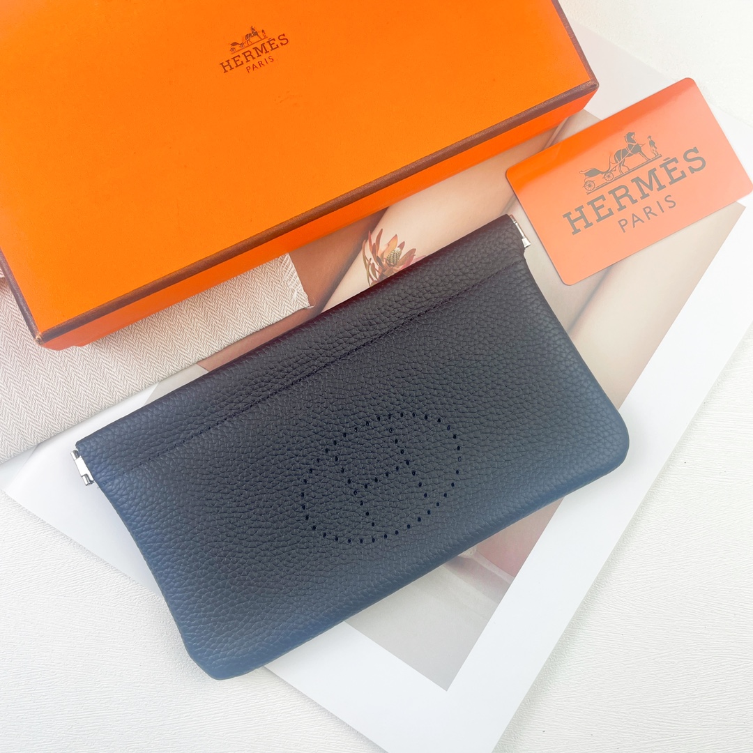 【厳選新入荷】エルメス Evelyne Zip Pouch イヴリンファスナーハンドポーチ「携帯小銭収納レザー小物」