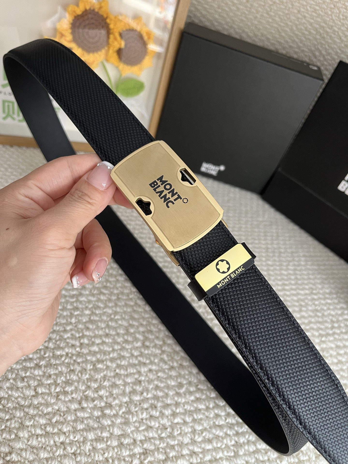 【厳選在庫】Montblanc ビジネスマン正装ベルト「全長約 100cm」
