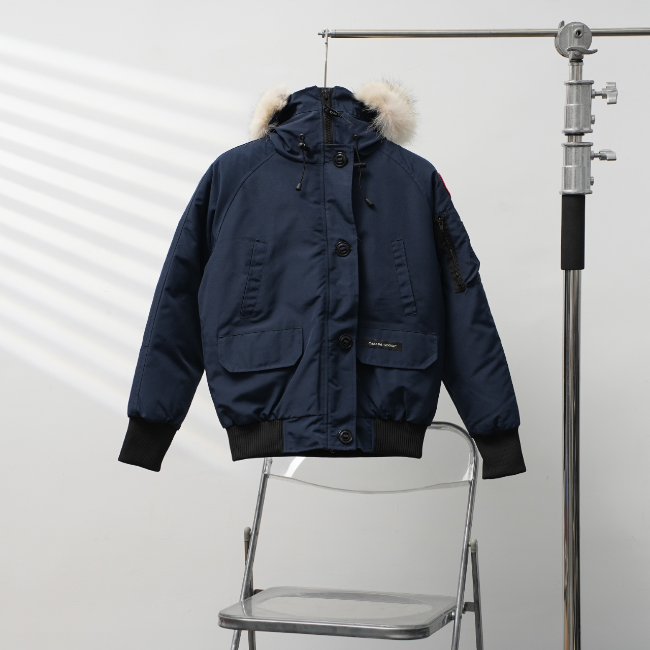 カナダグース フード付きファー付きダウンジャケット 男女兼用