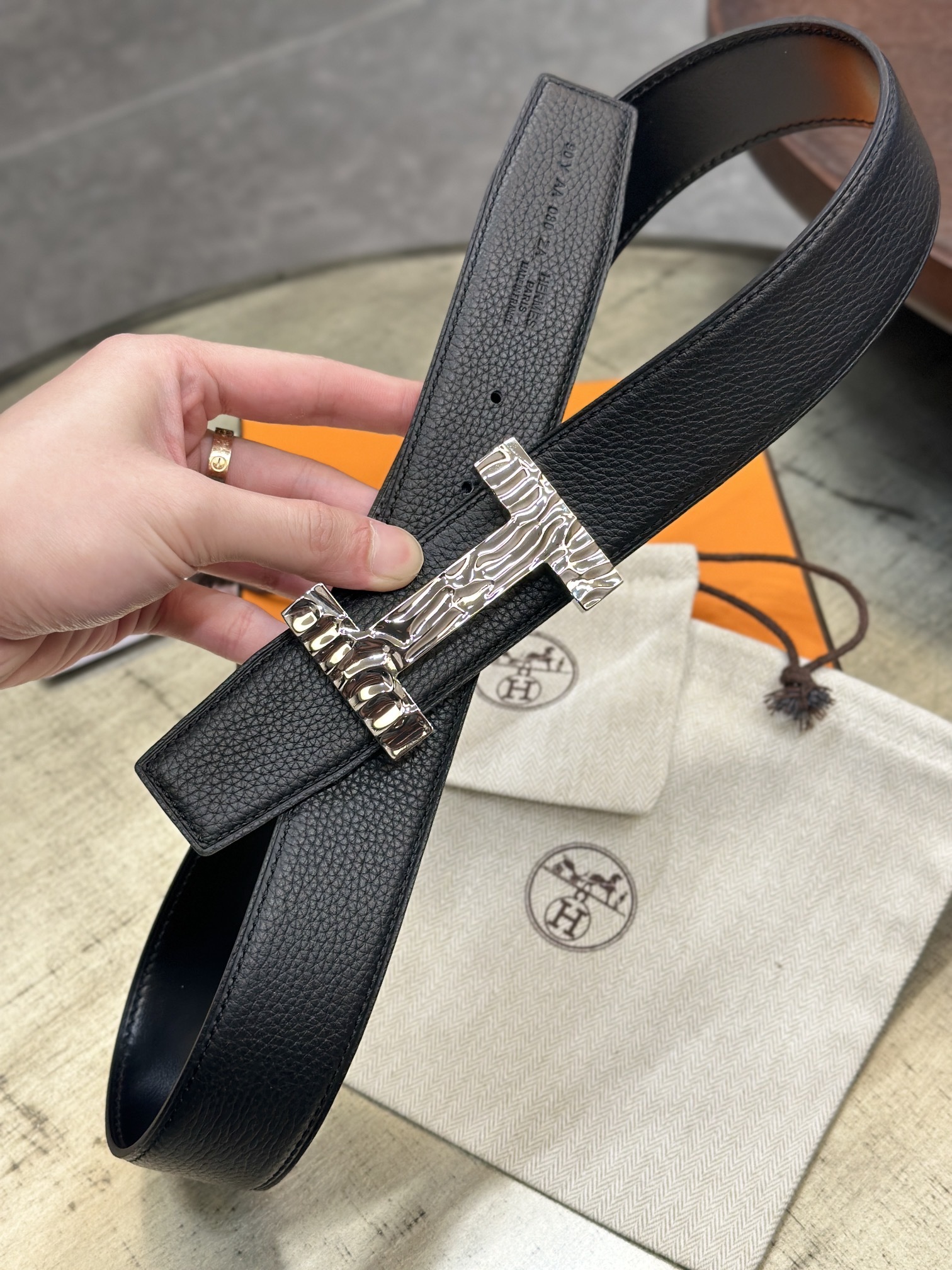【限定入荷】Hermès フレンチ紳士ベルト「全長約 100cm」