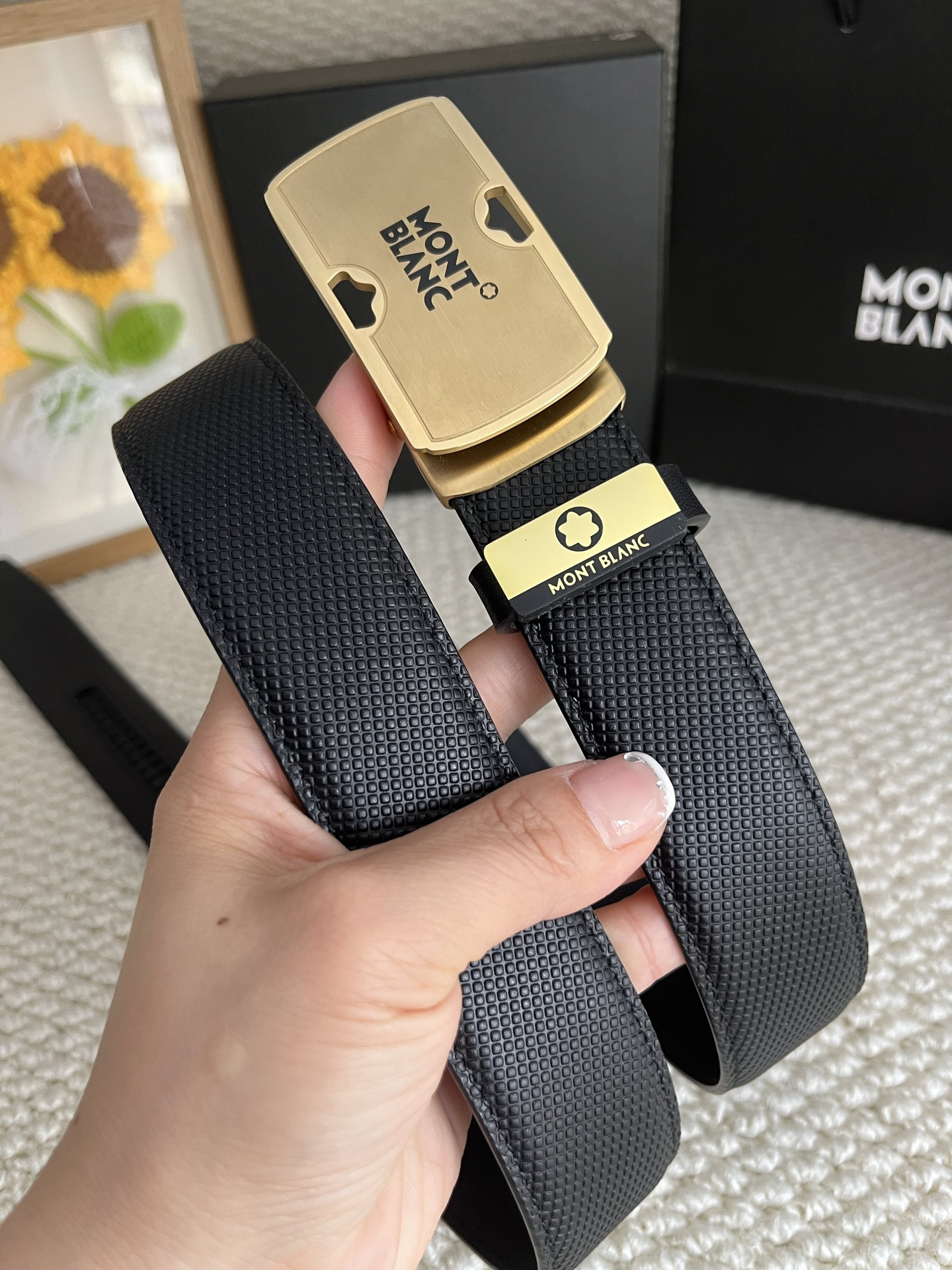 【厳選在庫】Montblanc ビジネスマン正装ベルト「全長約 100cm」