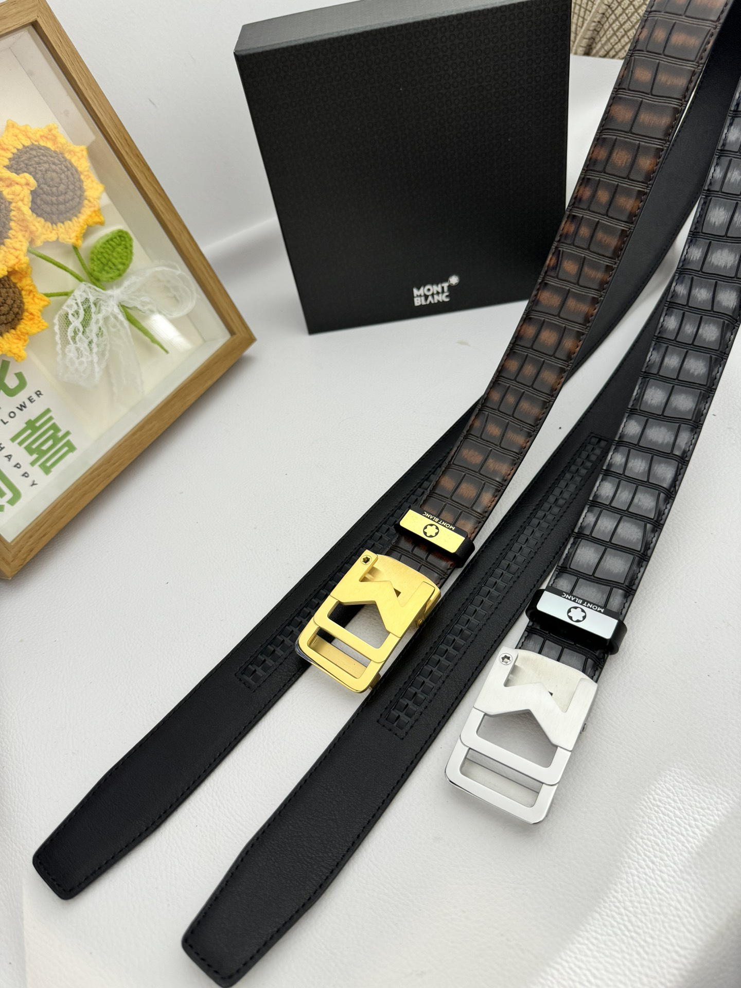 【厳選在庫】Montblanc ビジネスマン正装ベルト「全長約 100cm」