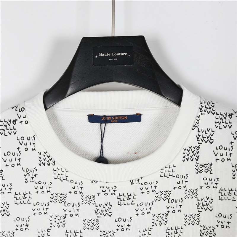 Louis Vuitton / ルイ・ヴィトン 24Fw グラデーション小飛行機柄プリントの丸首パーカー