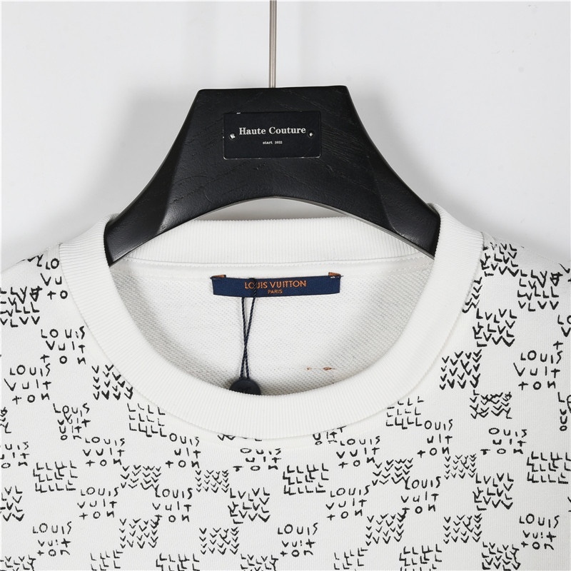 Louis Vuitton / ルイ・ヴィトン 24Fw グラデーション小飛行機柄プリントの丸首パーカー