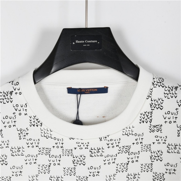 Louis Vuitton / ルイ・ヴィトン 24Fw グラデーション小飛行機柄プリントの丸首パーカー