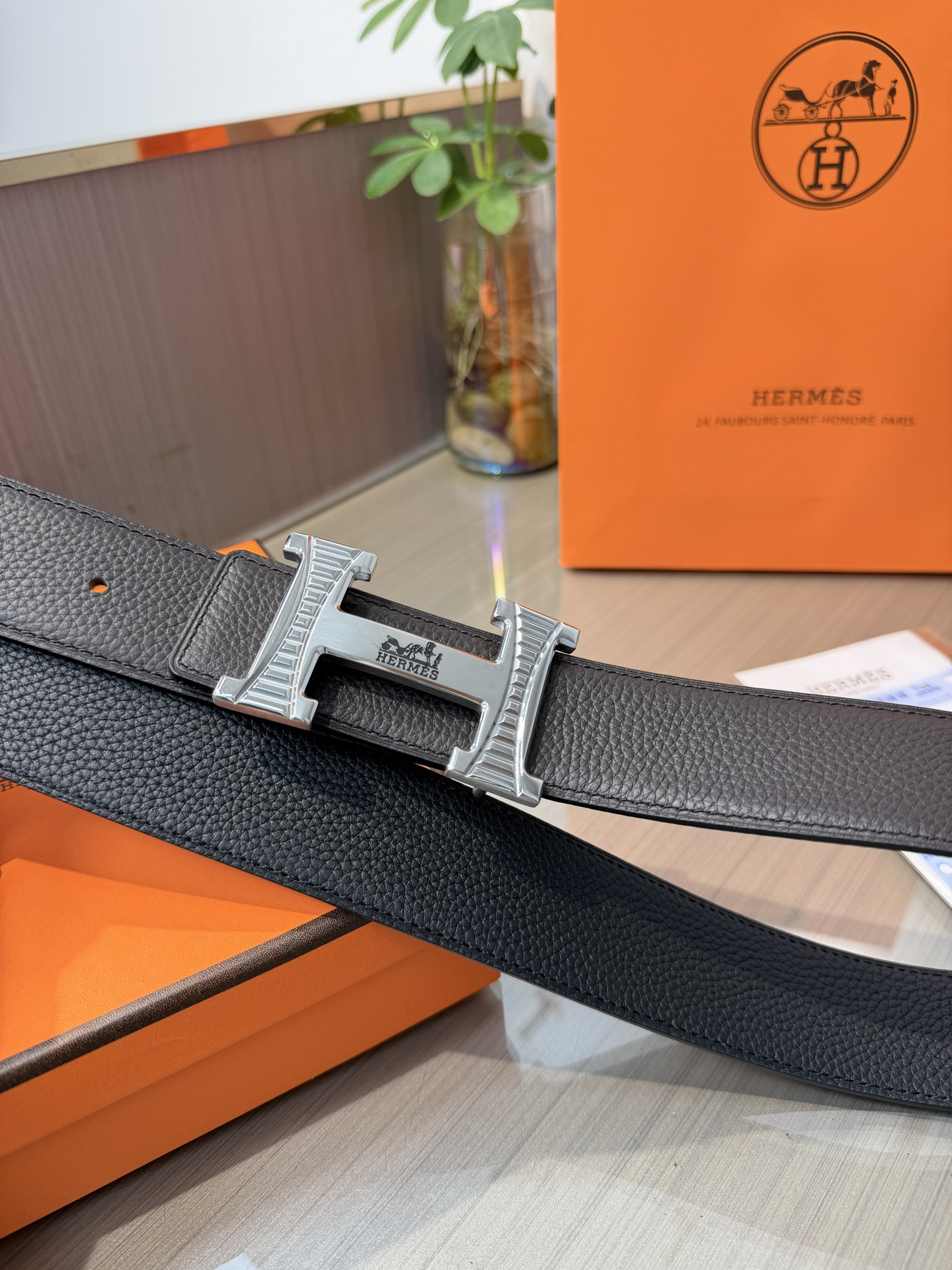 【限定入荷】Hermès フレンチ紳士ベルト「全長約 100cm」