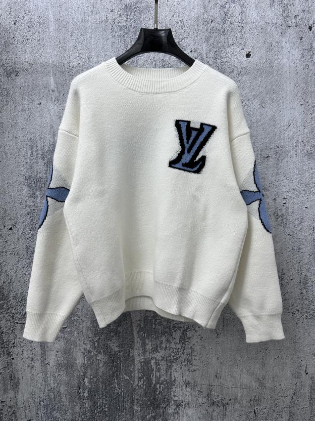 ルイ・ヴィトン「Louis Vuitton」SKIシリーズ 丸首ウールニットプルオーバー