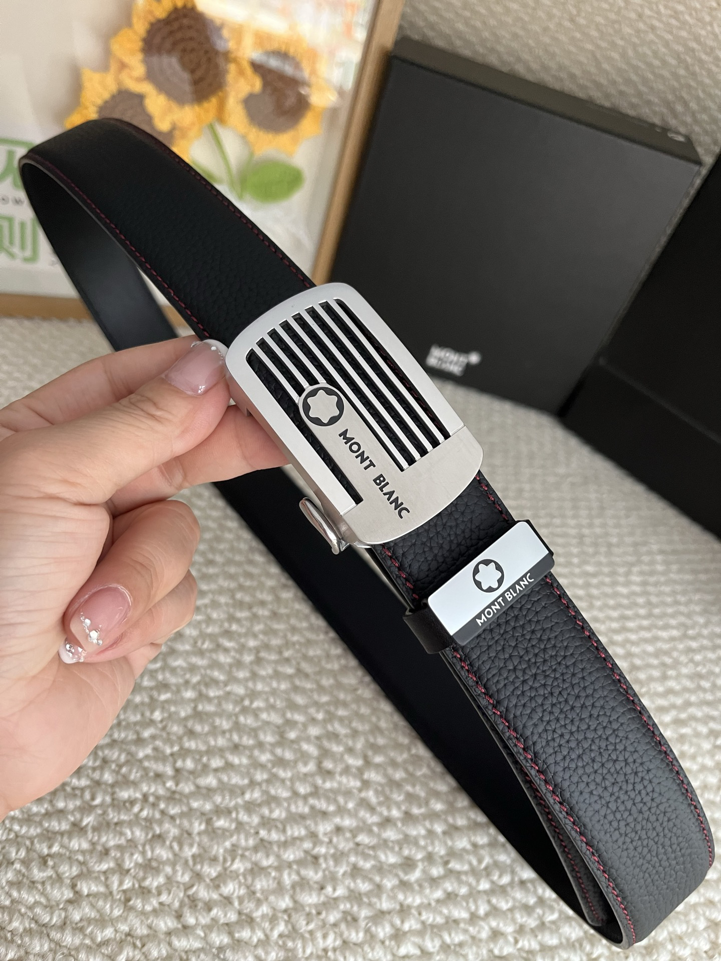 【厳選在庫】Montblanc ビジネスマン正装ベルト「全長約 100cm」