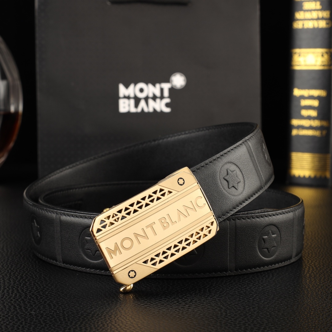 【厳選在庫】Montblanc ビジネスマン正装ベルト「全長約 100cm」