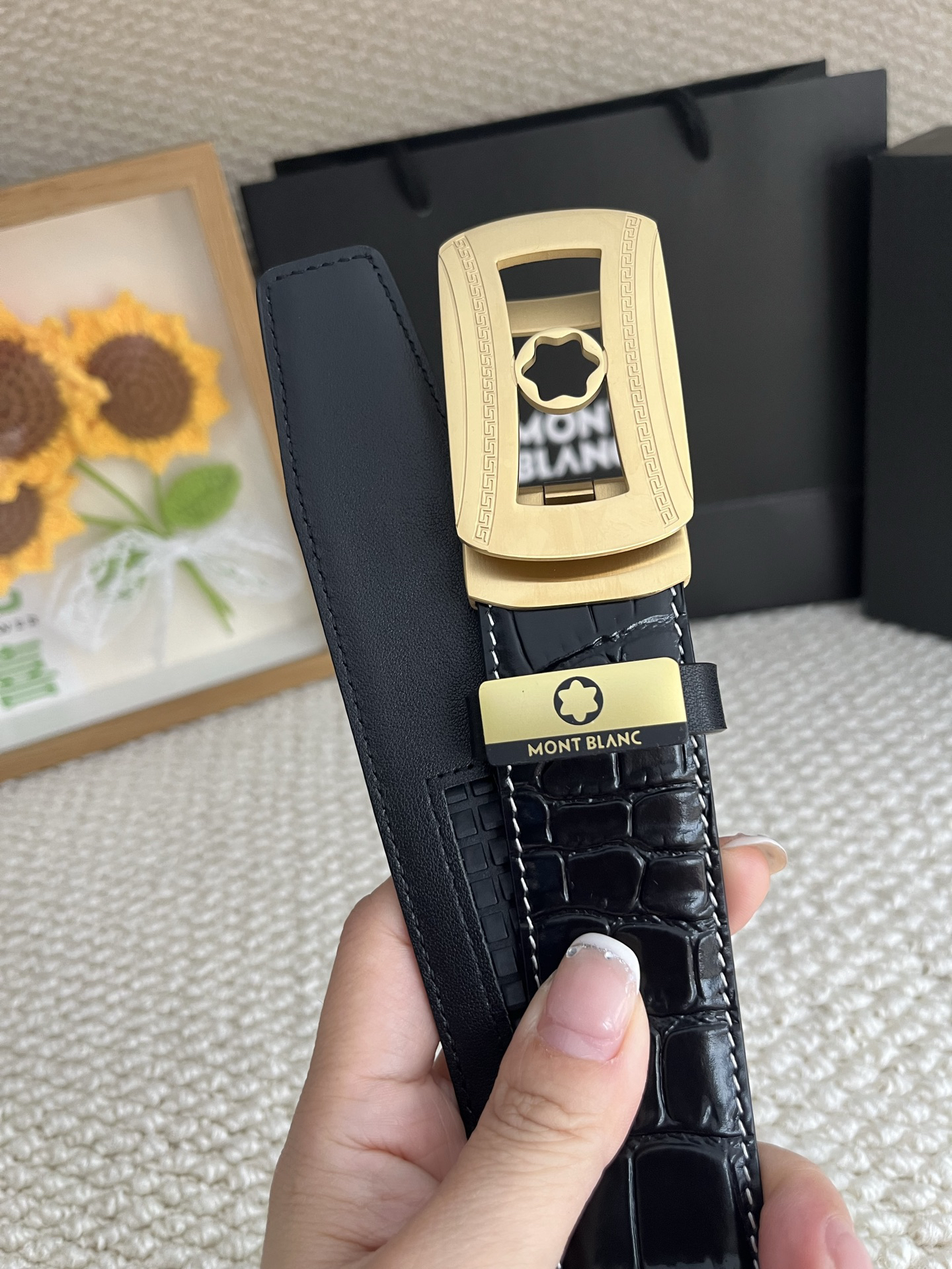 【厳選在庫】Montblanc ビジネスマン正装ベルト「全長約 100cm」
