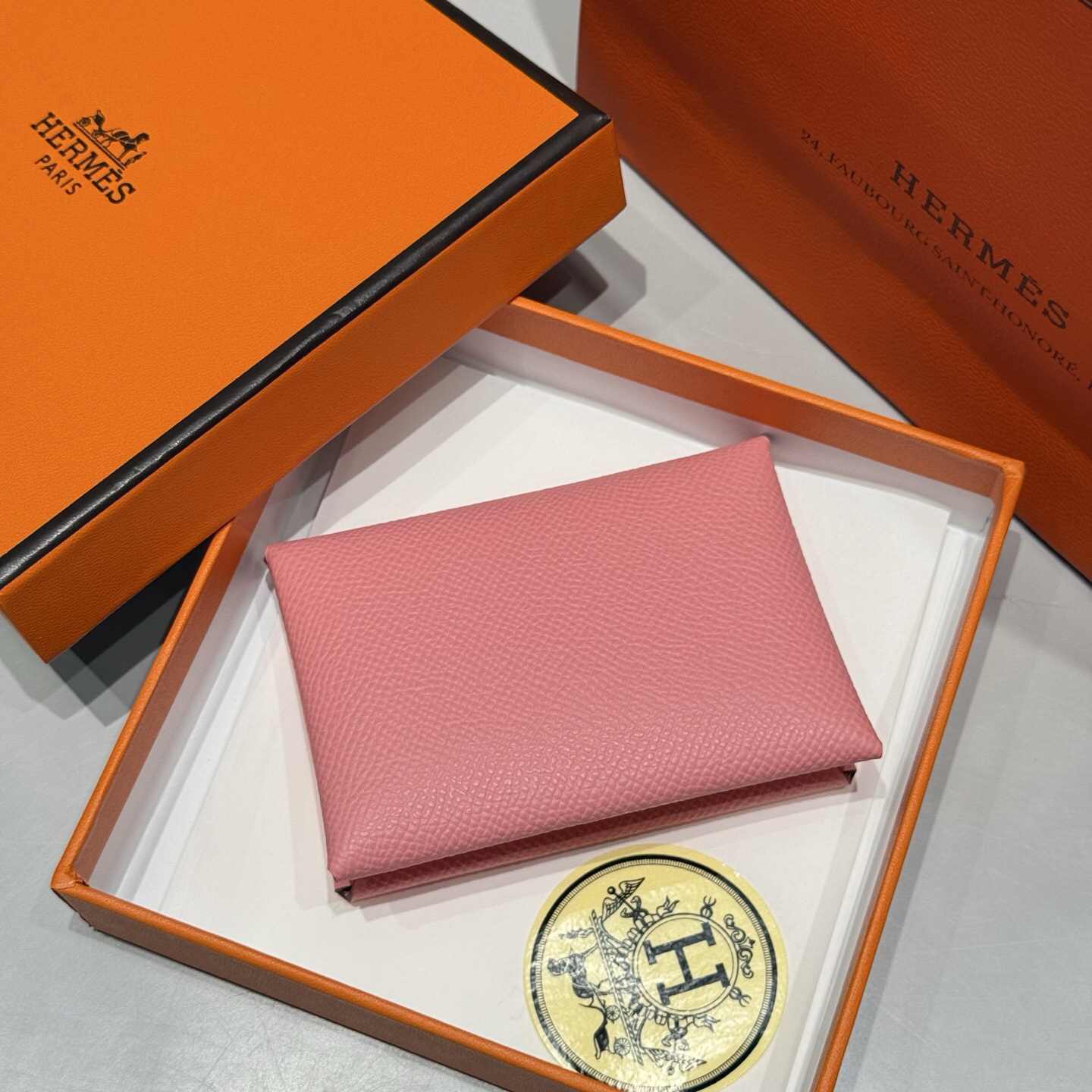 【限定新入荷】エルメス Calvi Duo 二層仕様カードケース「薄型収納」