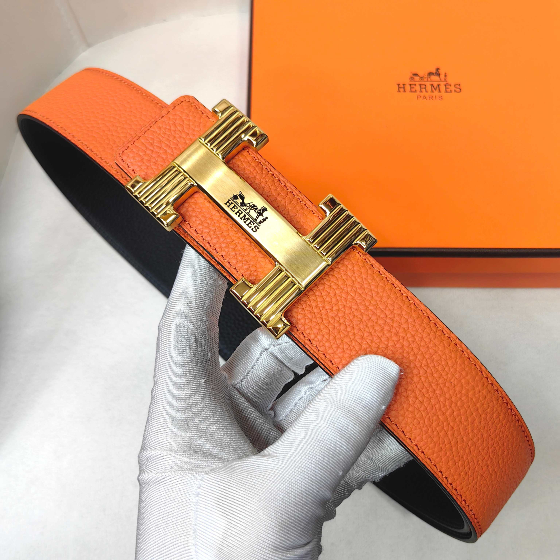 【限定入荷】Hermès フレンチ紳士ベルト「全長約 100cm」