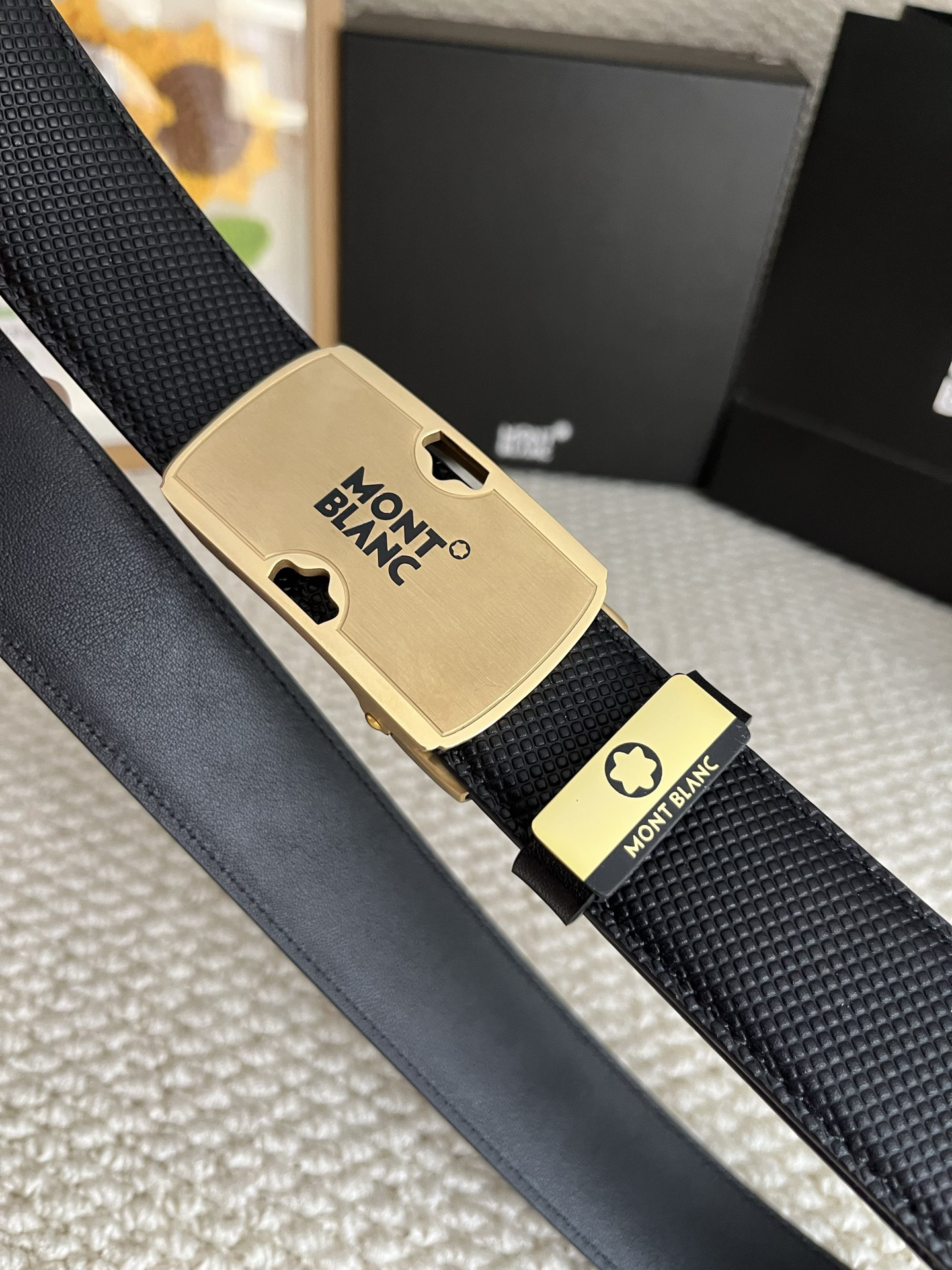 【厳選在庫】Montblanc ビジネスマン正装ベルト「全長約 100cm」