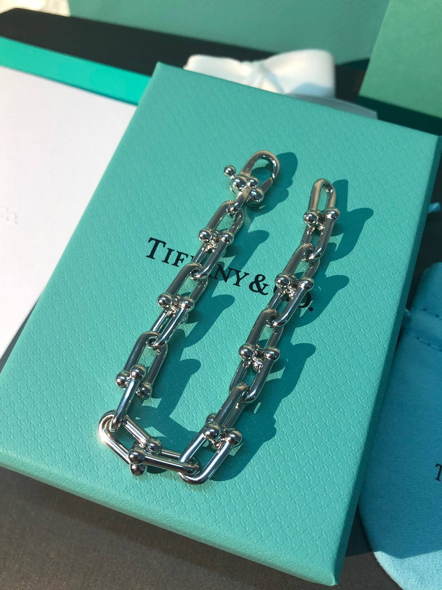 ティファニー「Tiffany & Co.」ポリッシュドシルバーリンク ブレスレット