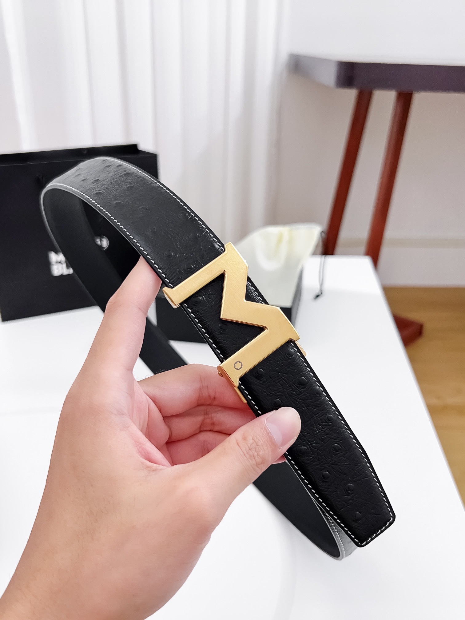 【厳選在庫】Montblanc ビジネスマン正装ベルト「全長約 100cm」
