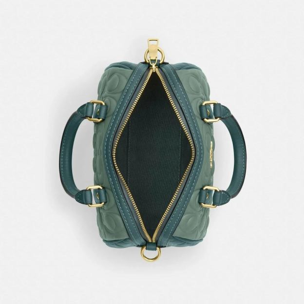 コーチ(Coach)ミニ ローアン クロスボディ バッグ・ブロックド シグネチャー レザー