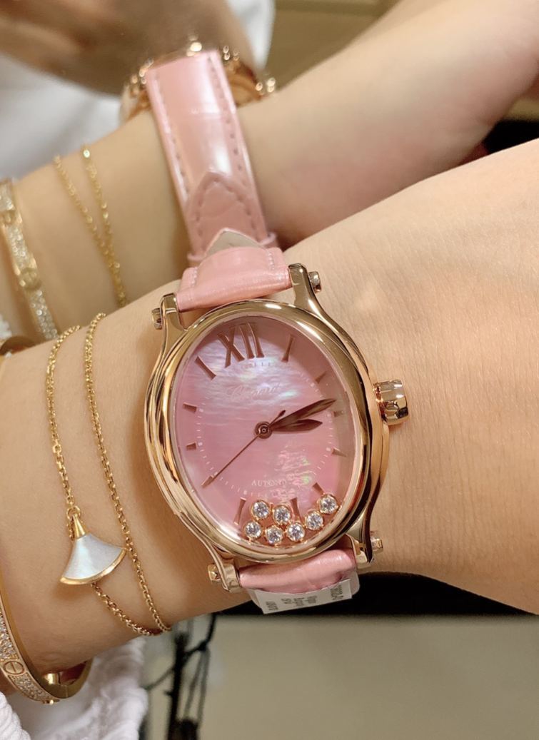 ショパール「Chopard」ハッピースポーツ オーバル レディースウォッチ36MM