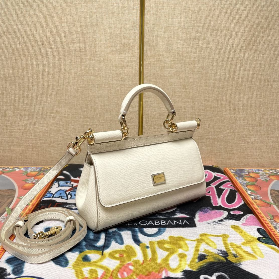 [Copy]ドルチェ・アンド・ガッバーナ「D&G」ラージ ブラック レザートートバッグ