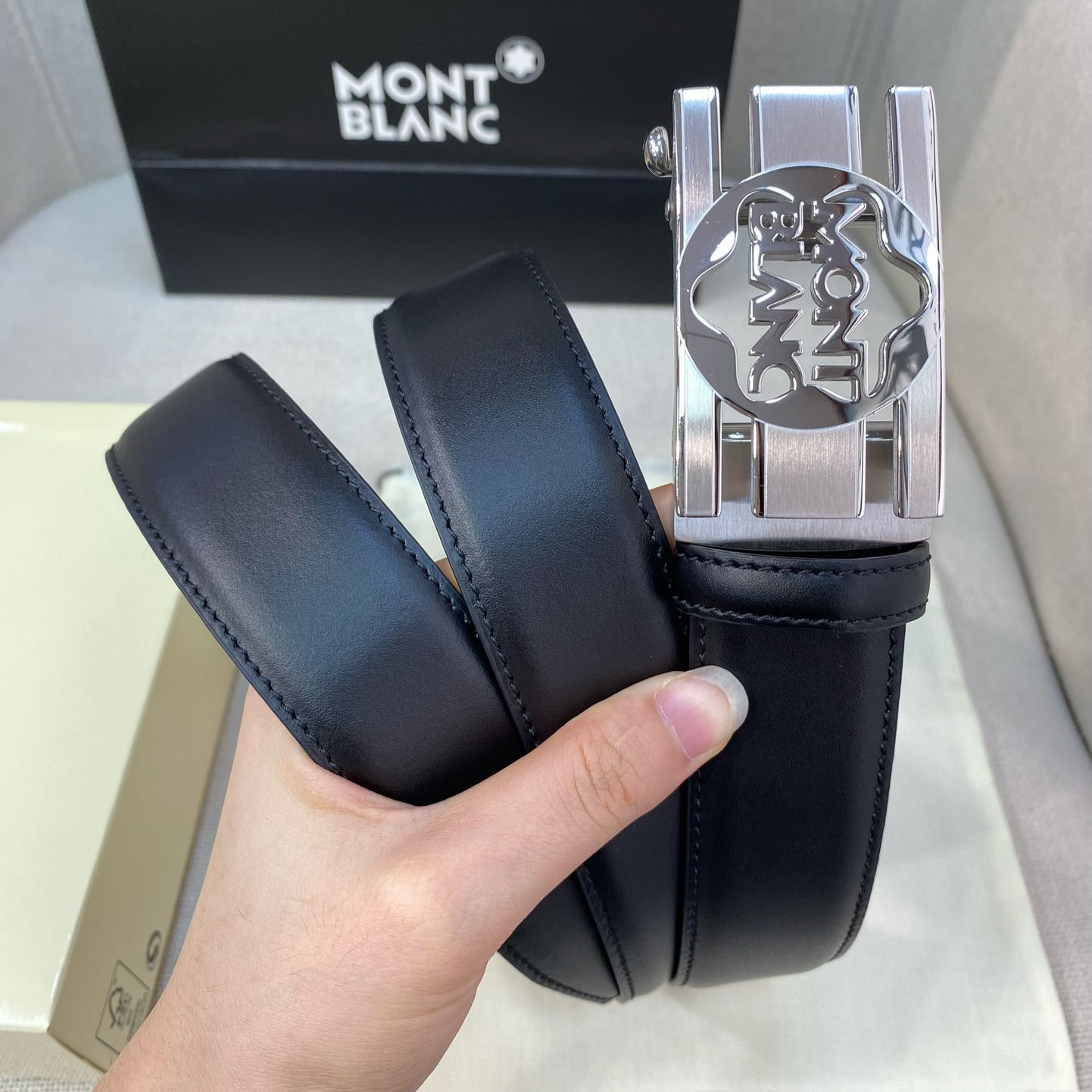 モンブラン「Montblanc」男性用自動ベルト100cm