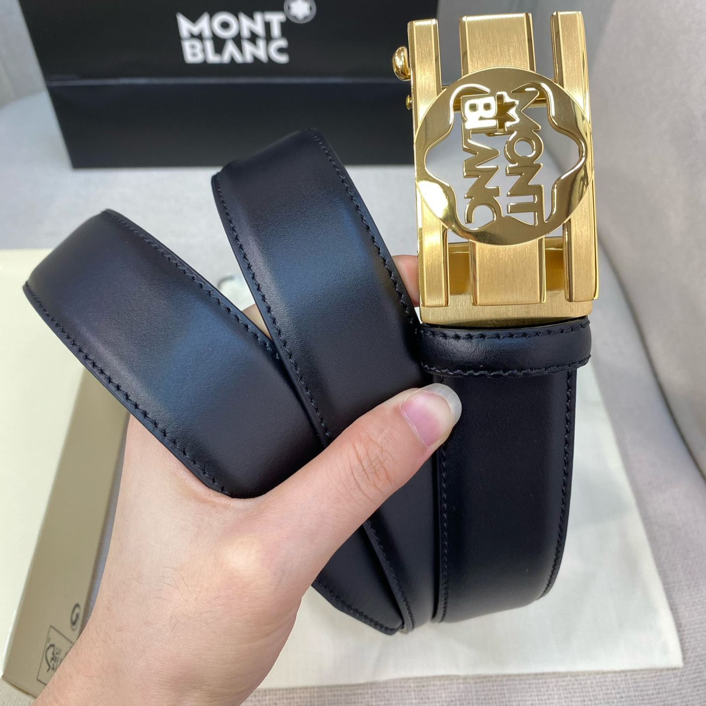 モンブラン「Montblanc」男性用自動ベルト100cm