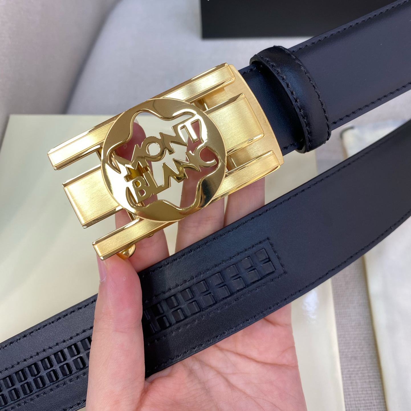 モンブラン「Montblanc」男性用自動ベルト100cm