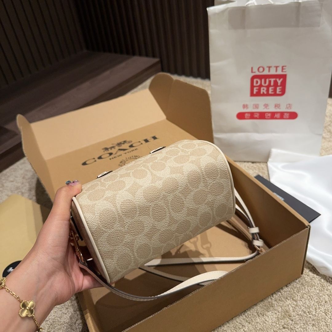 コーチ「Coach」ローアン サッチェル バッグ ブロックド シグネチャー キャンバス