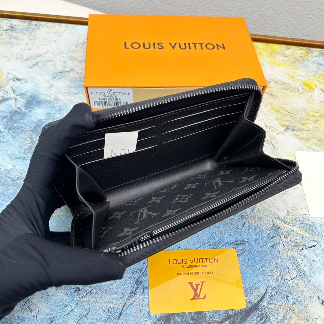【新型】 ルイヴィトン ジッピーウォレット モノグラム エクリプス 箱付き LOUIS VUITTON LV ルイ・ヴィトン モノグラム・エクリプス