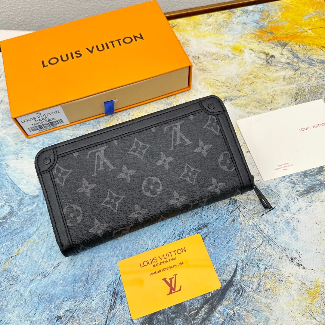 【新型】 ルイヴィトン ジッピーウォレット モノグラム エクリプス 箱付き LOUIS VUITTON LV ルイ・ヴィトン モノグラム・エクリプス