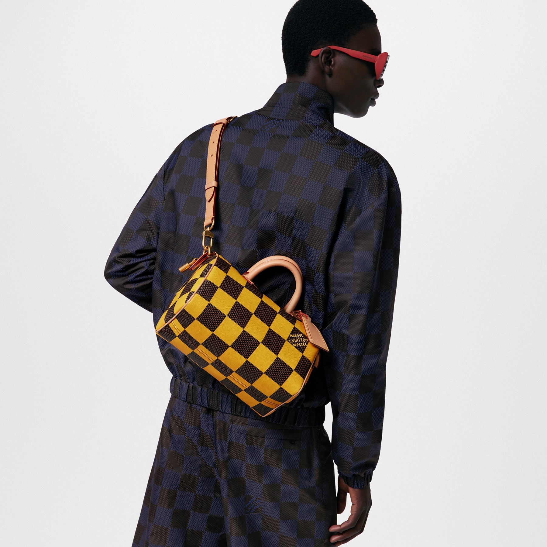 ルイ･ヴィトン(Louis Vuitton) スピーディ･バンドリエール 25 - ジョーヌマット/ブルー