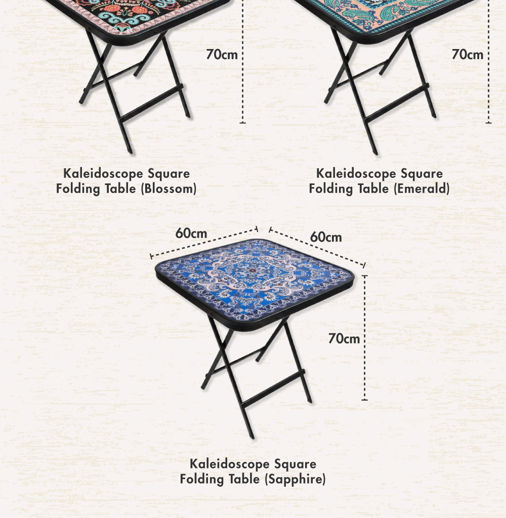 Kaleidoscope Folding Table (60x60cm)