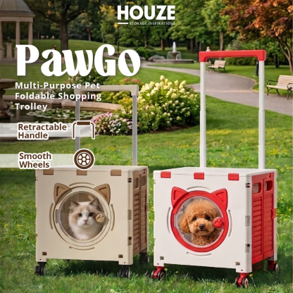 HOUZE - PawGo Multi-Purpose Pet Foldable Shopping Trolley