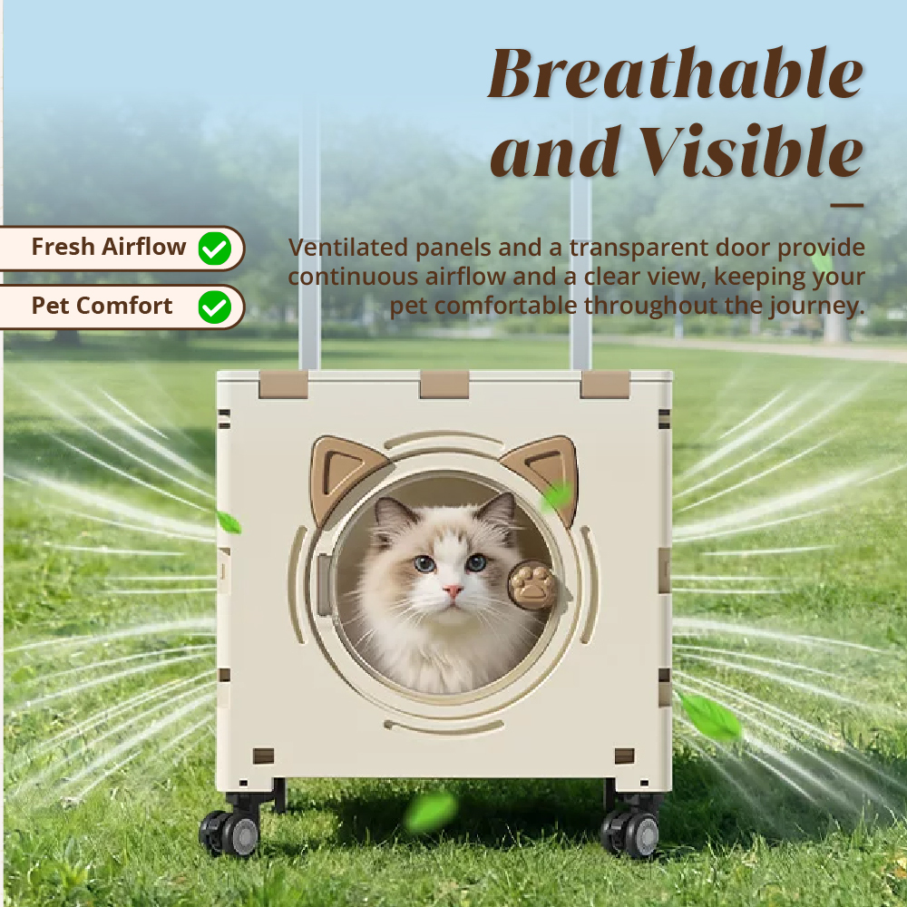 HOUZE - PawGo Multi-Purpose Pet Foldable Shopping Trolley