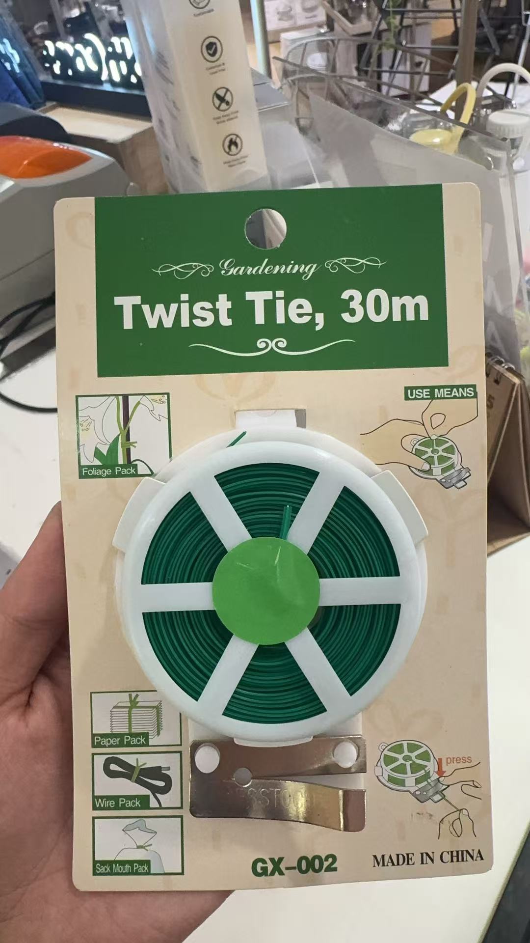 EINHEIT Garden Twist Tie, 30M (Green) - GX-002