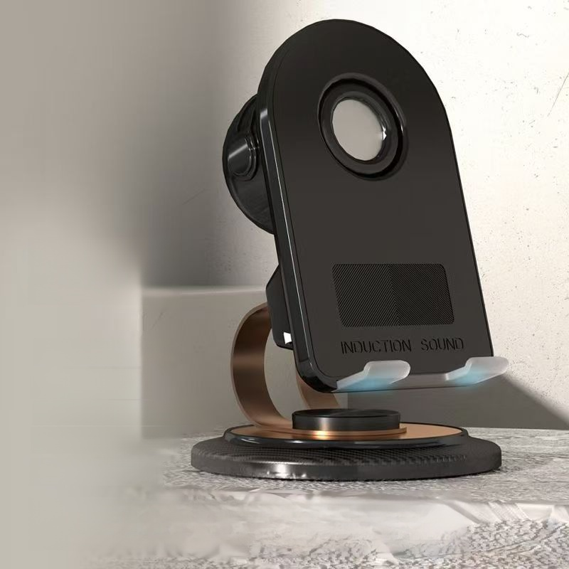 【秒變重低音】振膜自動感應音響手機支架