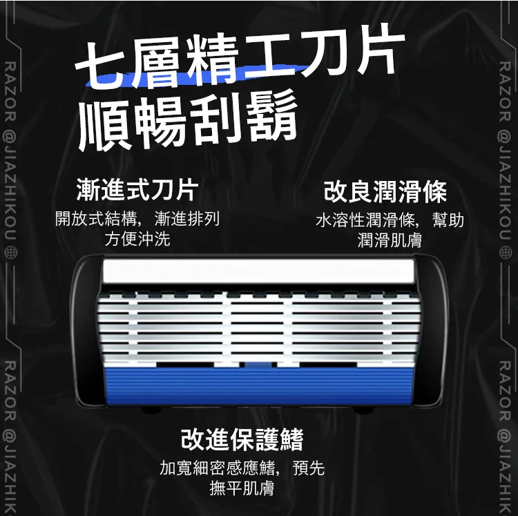 7層刀片手動剃須刀套裝