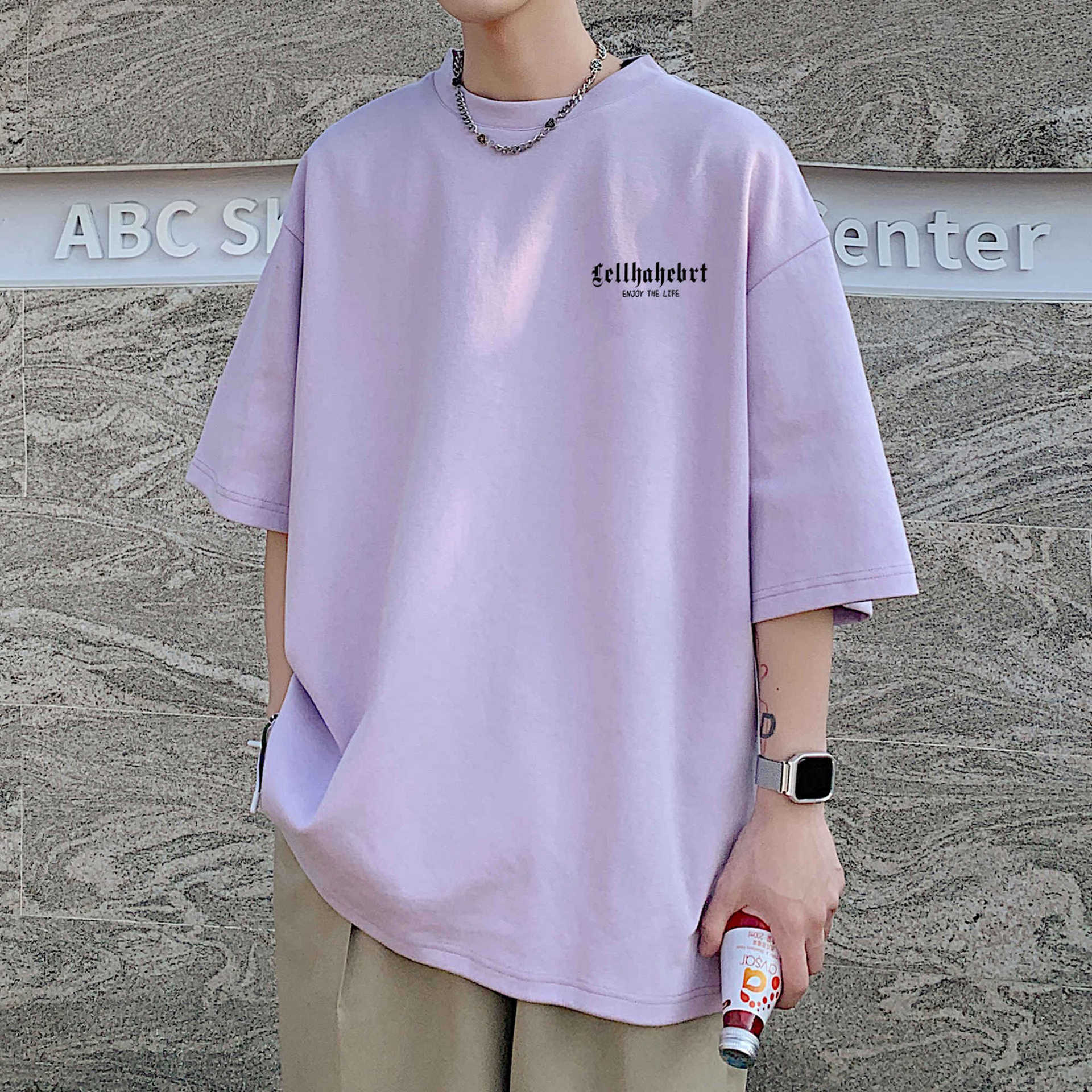 純棉美式寬鬆青少年潮牌短袖t恤