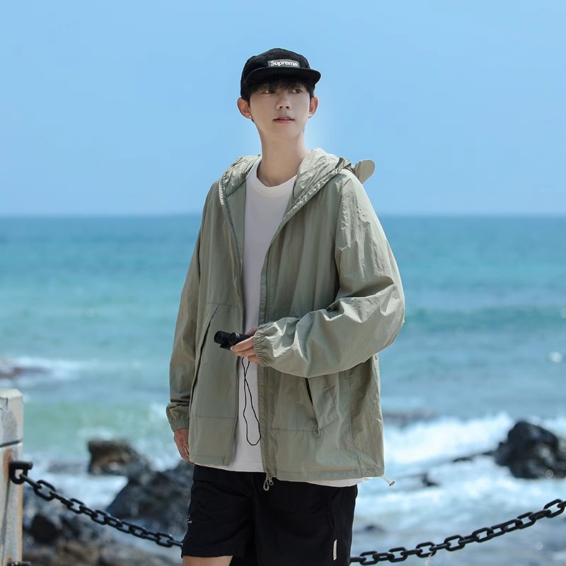 夏季涼感冰絲防曬外套 防潑水輕薄透氣防紫外線男女通用防曬服