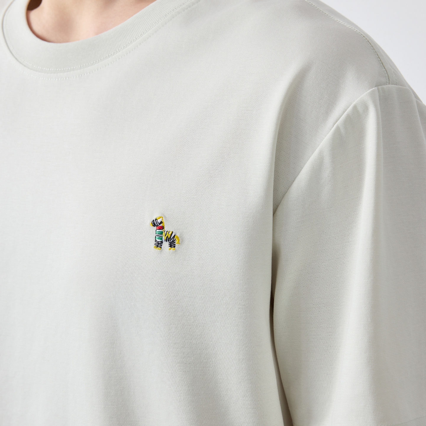 通勤小馬刺繡圓領短袖 T 恤