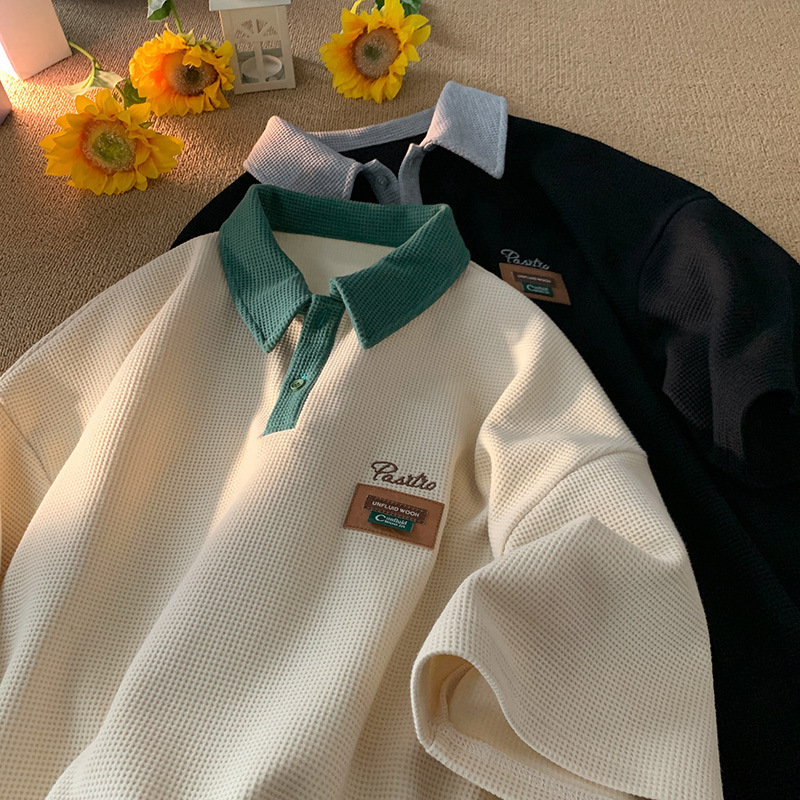 復古純棉潮牌百搭短袖 POLO 衫