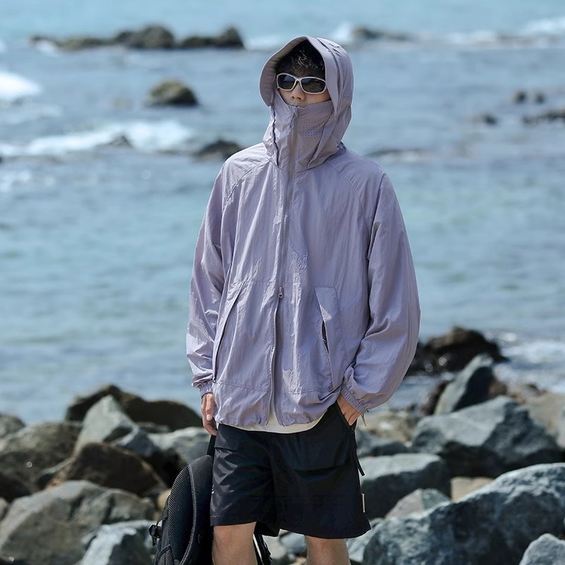 夏季涼感冰絲防曬外套 防潑水輕薄透氣防紫外線男女通用防曬服