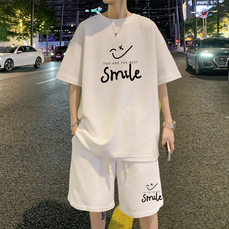 【整套】時尚印花休閒套裝短袖短褲
