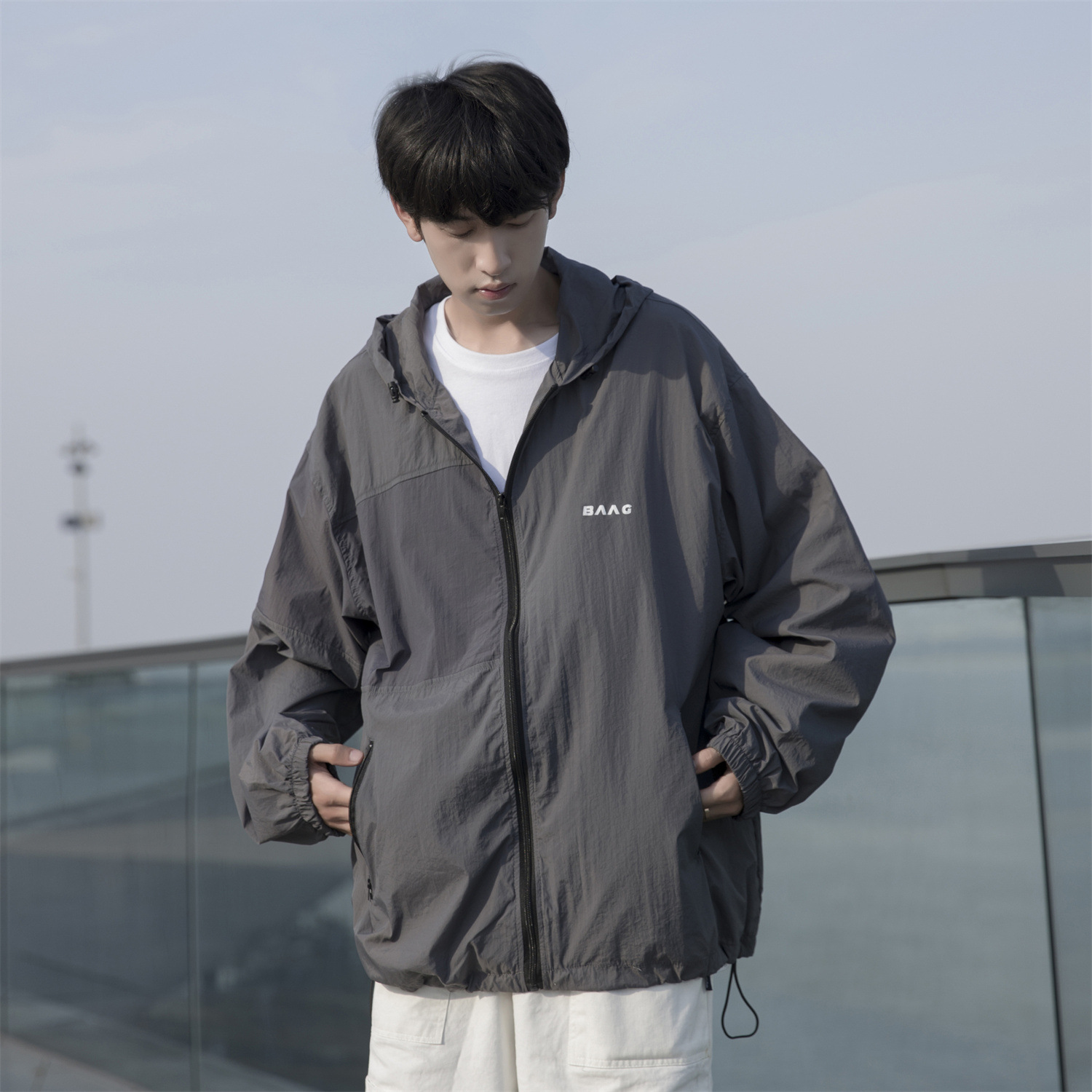 男款夏季薄款防曬外套