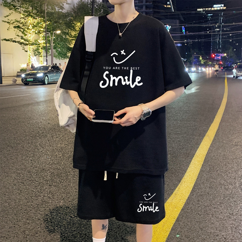 【整套】時尚印花休閒套裝短袖短褲