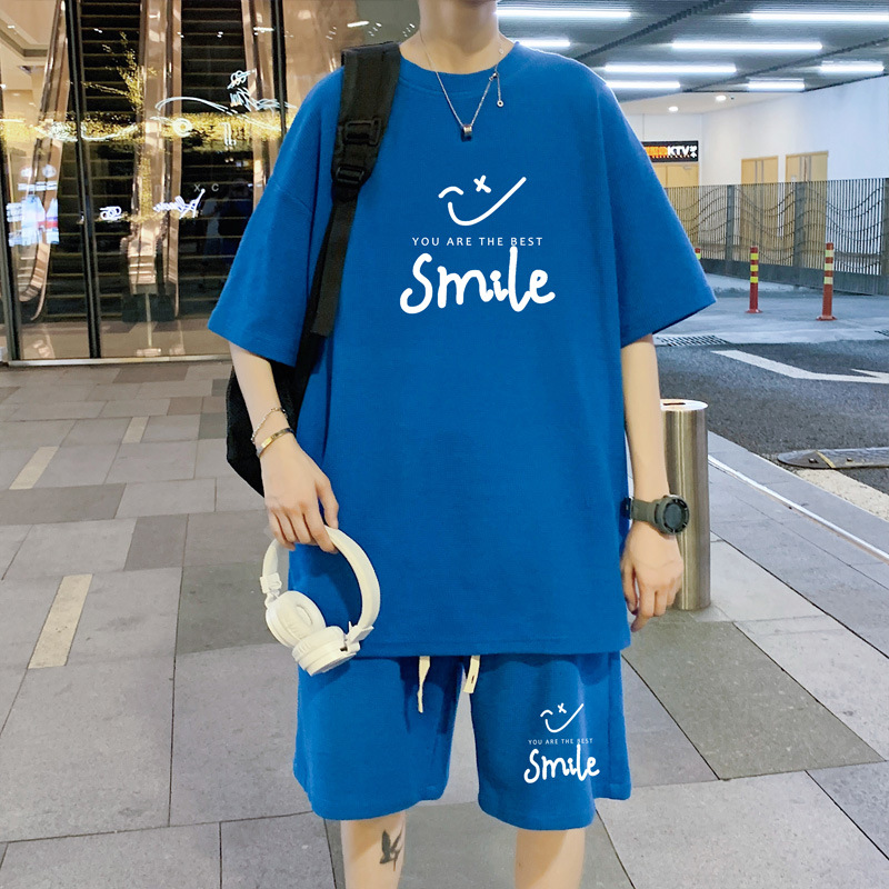 【整套】時尚印花休閒套裝短袖短褲